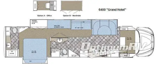 2009 Gulf Stream SuperNova 6400 RV Floorplan Photo