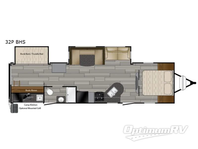 2018 Heartland Prowler 32P BHS RV Floorplan Photo