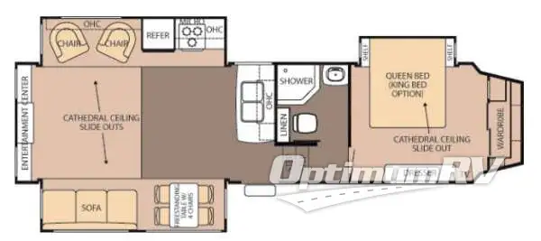 2013 Forest River Cedar Creek Silverback 29RE RV Floorplan Photo