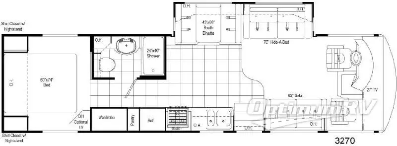 2008 Damon Daybreak 3270 RV Floorplan Photo