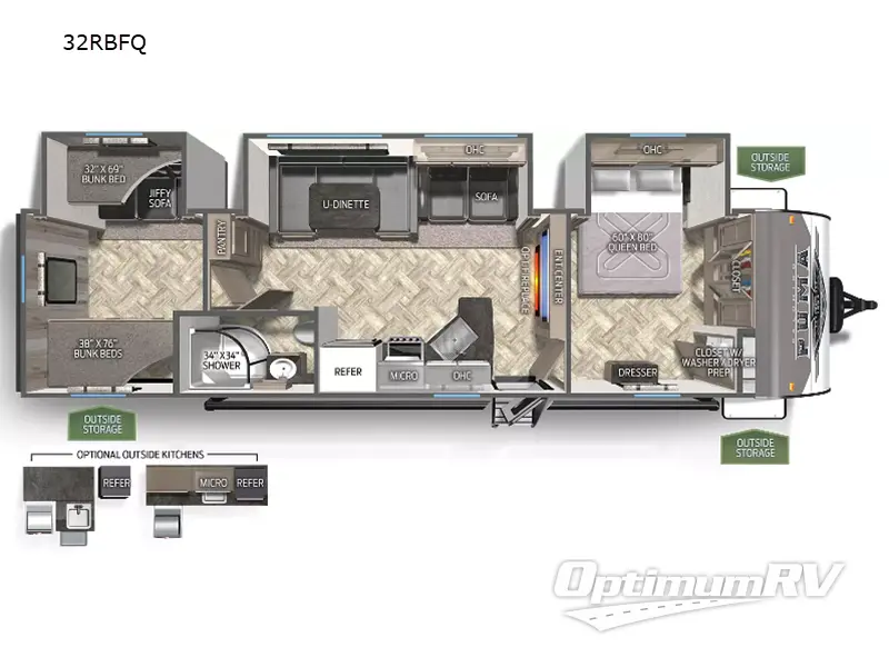 2024 Palomino Puma 32RBFQ RV Floorplan Photo