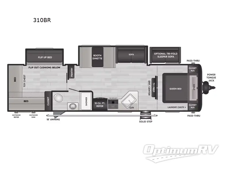 2025 Keystone Springdale 310BR RV Floorplan Photo