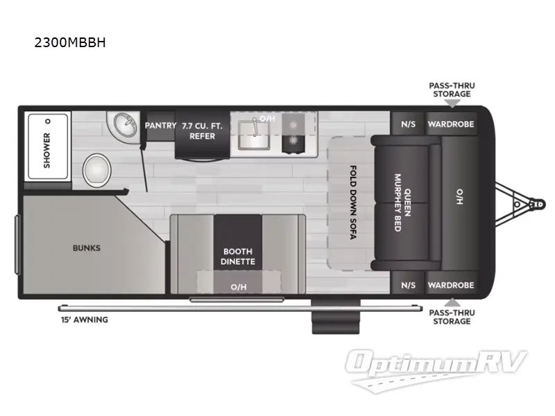 2025 Keystone Springdale Classic Mini 2300MBBH RV Floorplan Photo