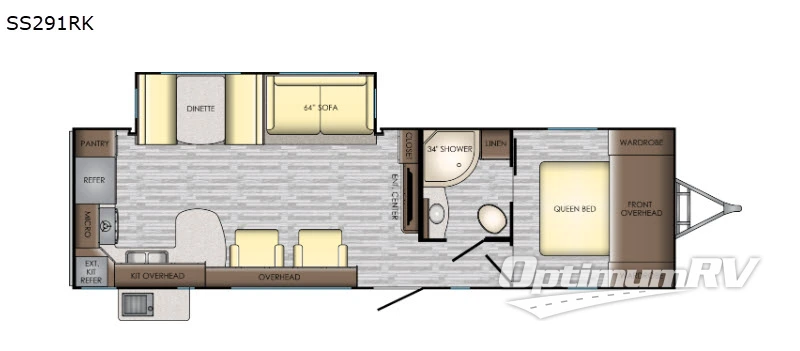 2019 CrossRoads Sunset Trail Super Lite SS291RK RV Floorplan Photo