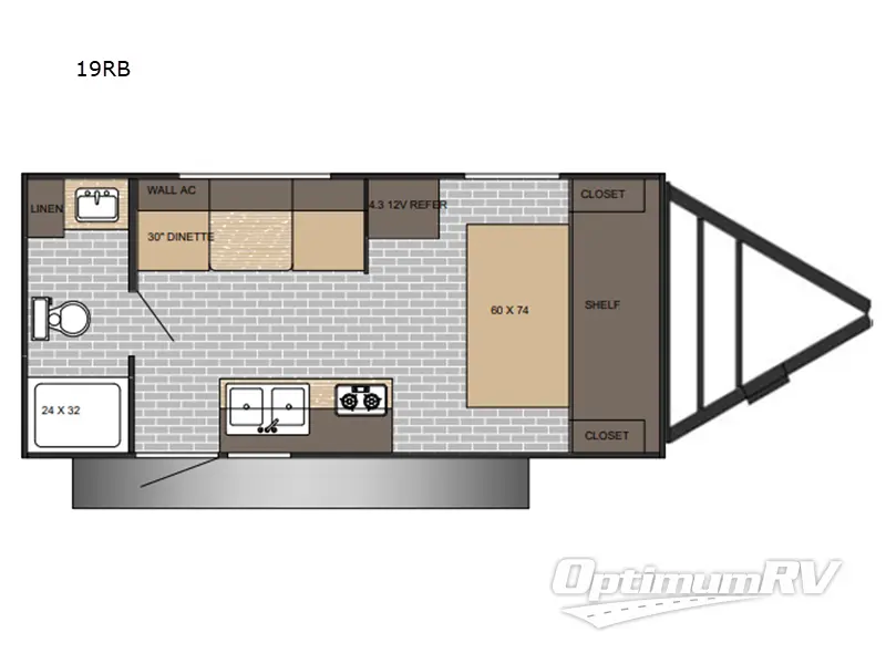 2024 Sunset Park Sun Lite LTD 19RB RV Floorplan Photo