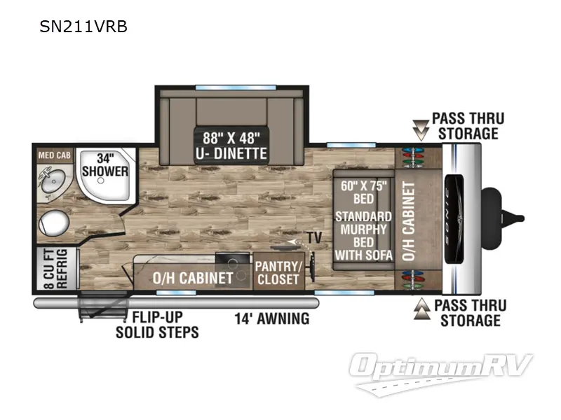 2022 Venture Sonic M-211VRB RV Floorplan Photo