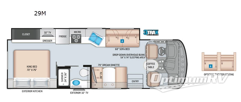 2021 Thor Windsport 29M RV Floorplan Photo