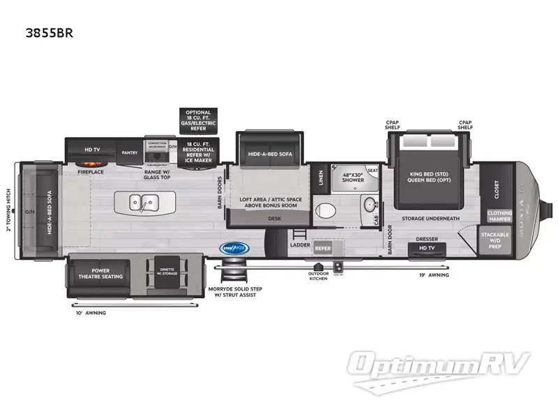 2022 Keystone Montana 3855BR RV Floorplan Photo