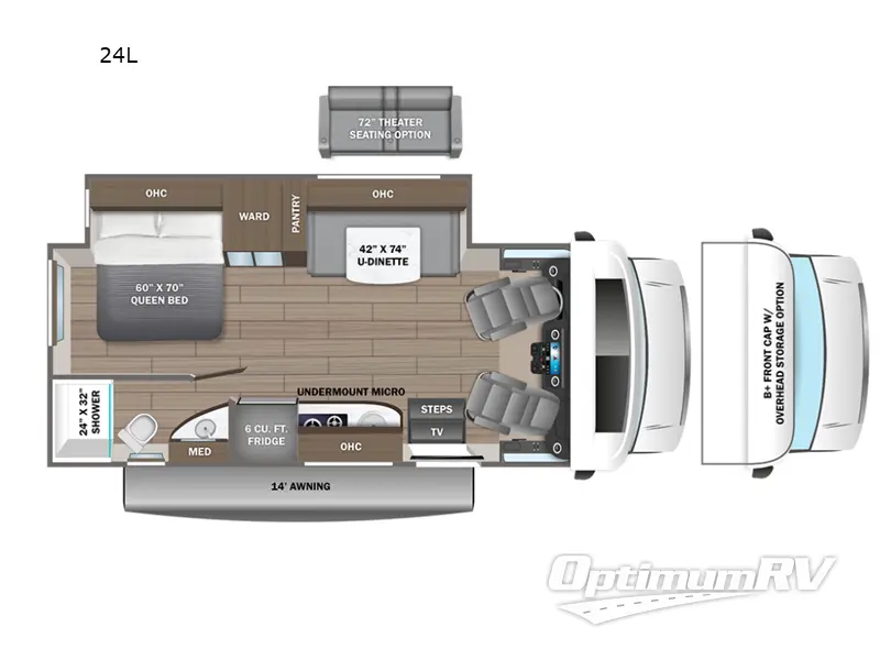 2024 Entegra Qwest 24L RV Floorplan Photo