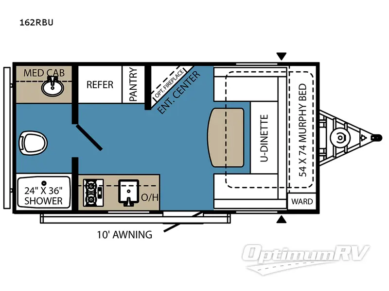 2022 Coachmen Clipper Ultra-Lite 162RBU RV Floorplan Photo