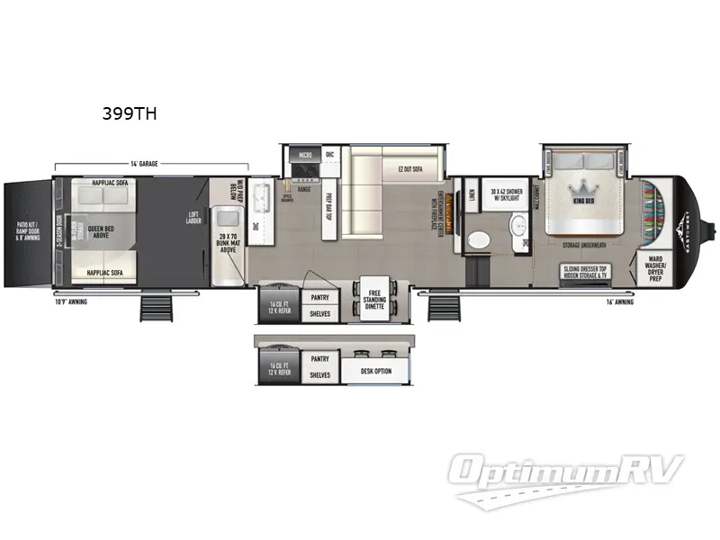 2025 East To West Takoda 399TH RV Floorplan Photo