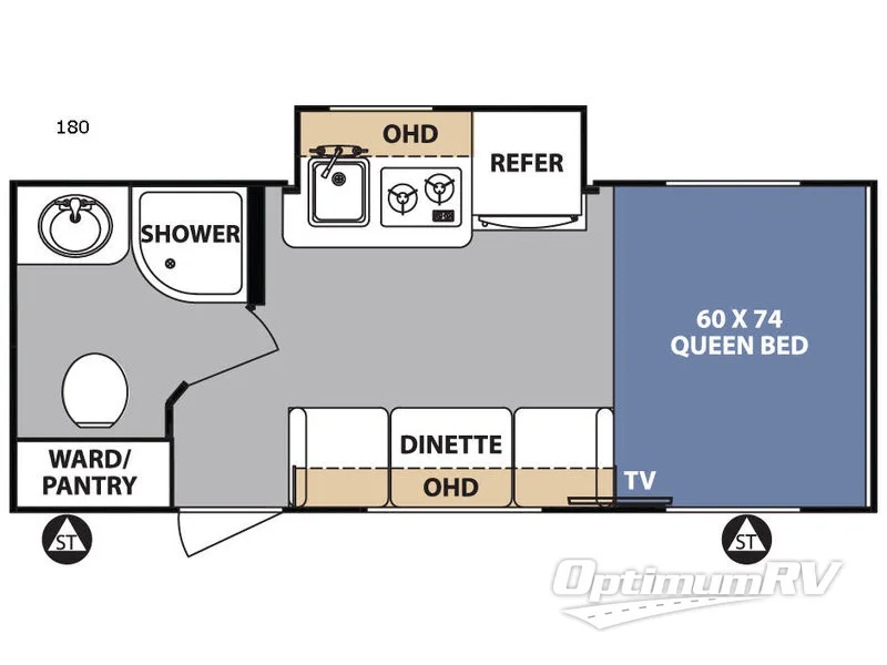 2017 Forest River R Pod RP-180 RV Floorplan Photo