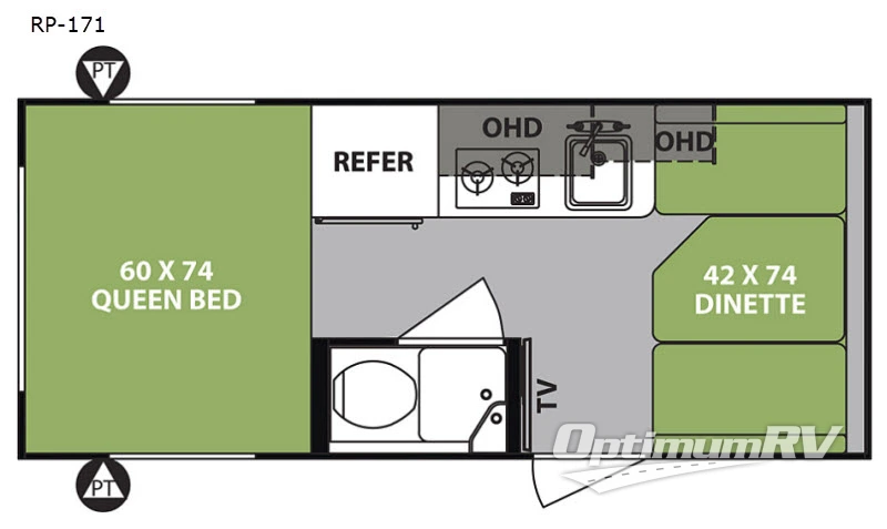 2018 Forest River R Pod RP-171 RV Floorplan Photo