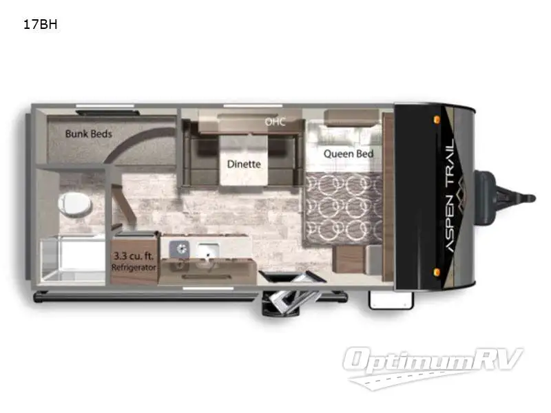 2022 Dutchmen Aspen Trail 17BH RV Floorplan Photo