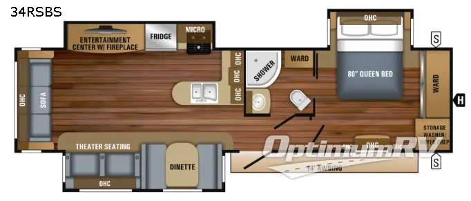 2018 Jayco Jay Flight 34RSBS RV Floorplan Photo