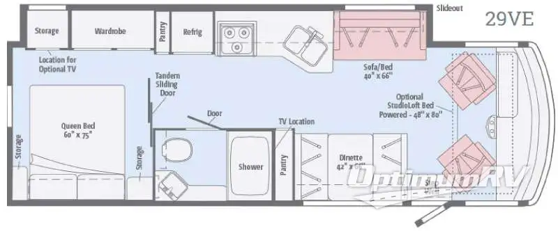 2017 Itasca Sunstar 29VE RV Floorplan Photo