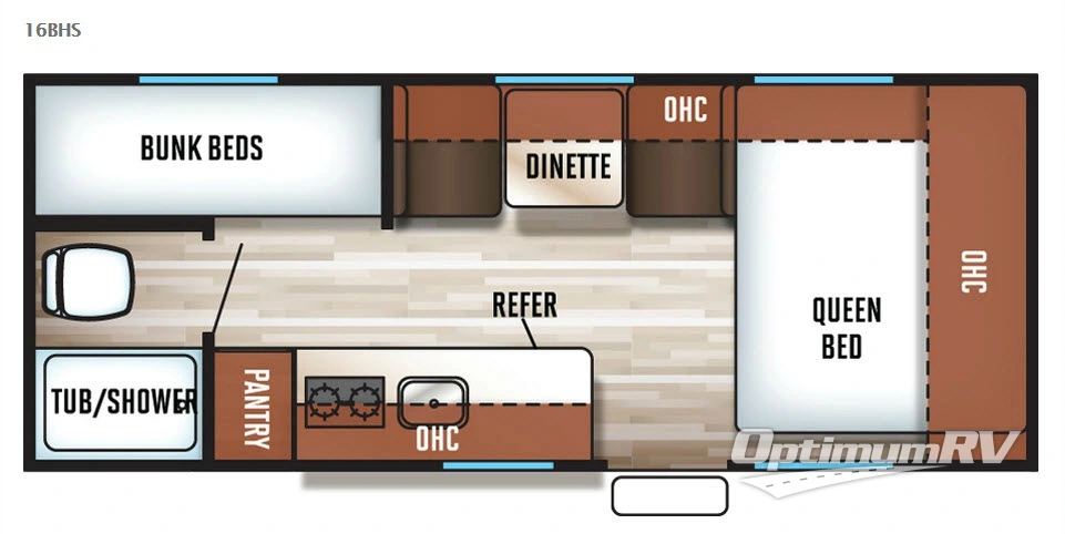 2017 Forest River Cherokee Wolf Pup 16BHS RV Floorplan Photo