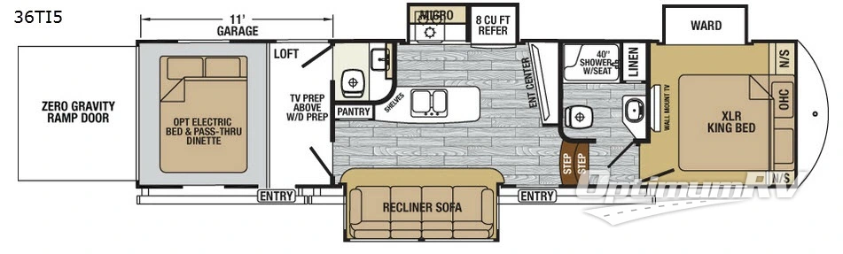 2017 Forest River XLR Nitro 36TI5 RV Floorplan Photo