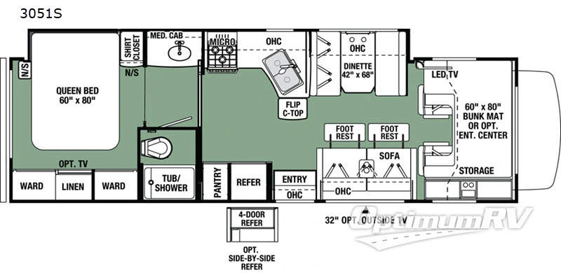 2019 Forest River Forester 3051S Ford RV Floorplan Photo