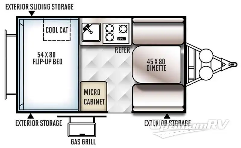 2016 Forest River Rockwood Hard Side Series A122 RV Floorplan Photo