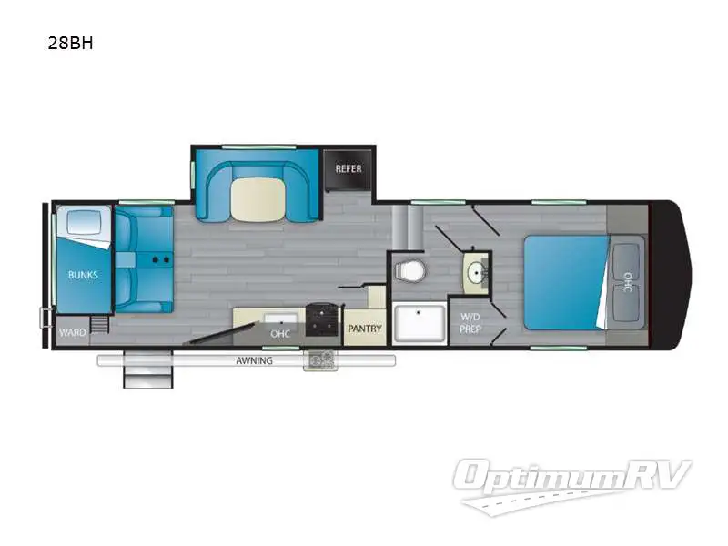 2021 Heartland Milestone 28BH RV Floorplan Photo