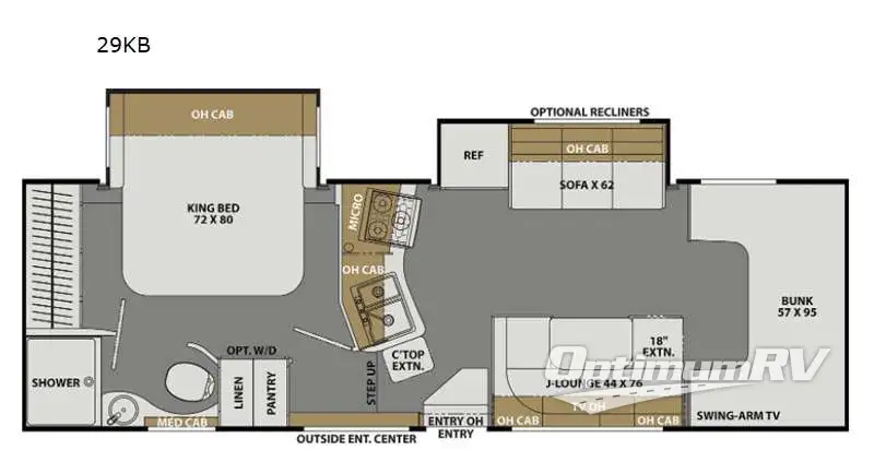 2021 Coachmen Freelander 29KB Ford 450 RV Floorplan Photo