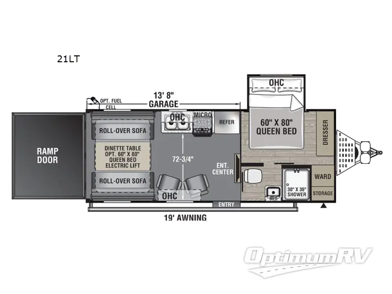 2022 Forest River Work and Play 21LT RV Floorplan Photo
