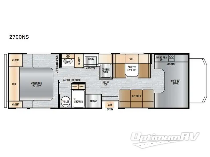 2023 East To West Entrada 2700NS RV Floorplan Photo