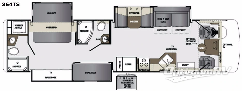 2017 Forest River Georgetown 364TS RV Floorplan Photo