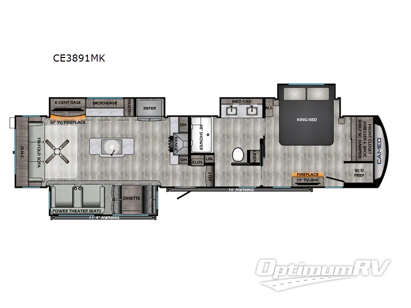 2023 Carriage Cameo 3891MK RV Floorplan Photo