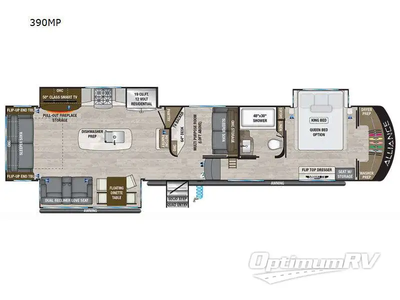 2023 Alliance Paradigm 390MP RV Floorplan Photo