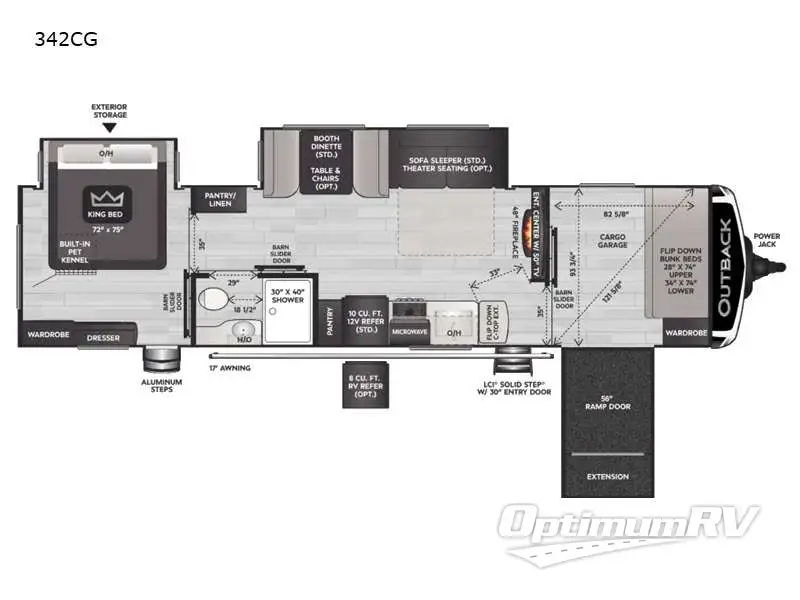 2021 Keystone Outback 342CG RV Floorplan Photo