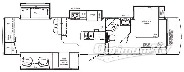 2007 Holiday Rambler Alumascape Suite 36REQ RV Floorplan Photo