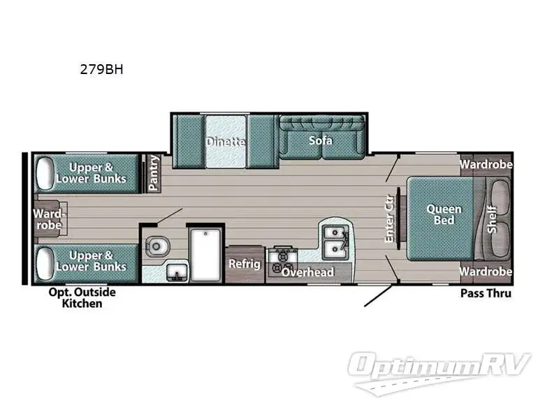 2021 Gulf Stream Ameri-Lite Ultra Lite 279BH RV Floorplan Photo