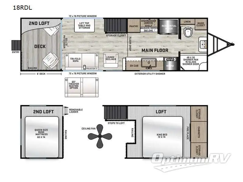 2024 Coachmen Catalina Destination Series 18RDL RV Floorplan Photo