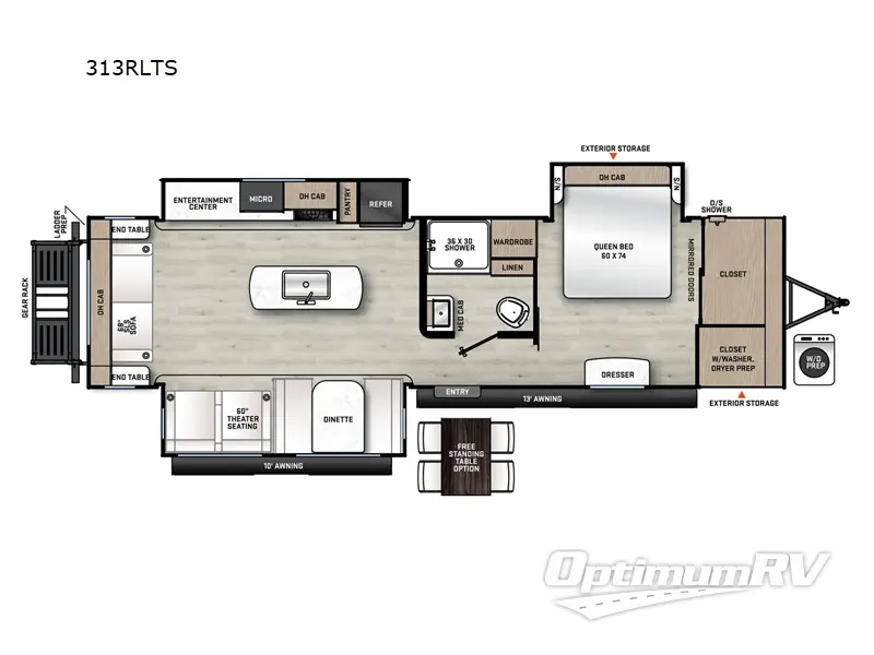 2024 Coachmen Catalina Legacy Edition 313RLTS RV Floorplan Photo