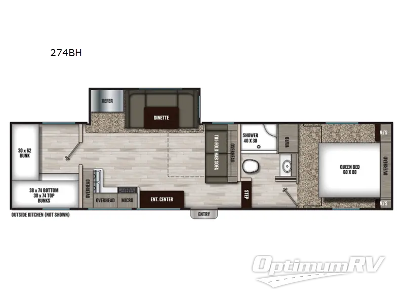 2021 Coachmen Chaparral Lite 274BH RV Floorplan Photo