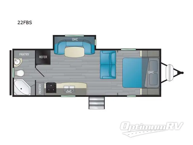 2021 Heartland North Trail 22FBS RV Floorplan Photo