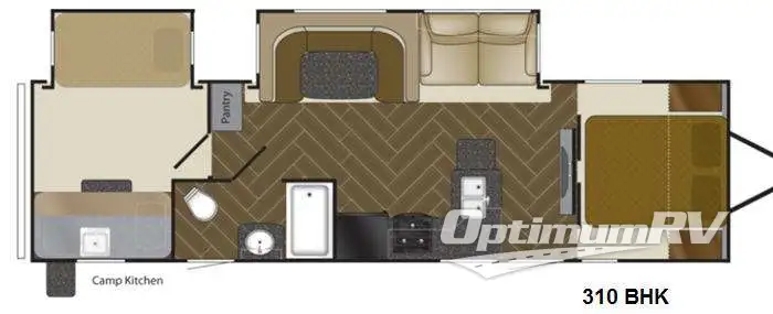 2013 Heartland Sundance 310BHK RV Floorplan Photo