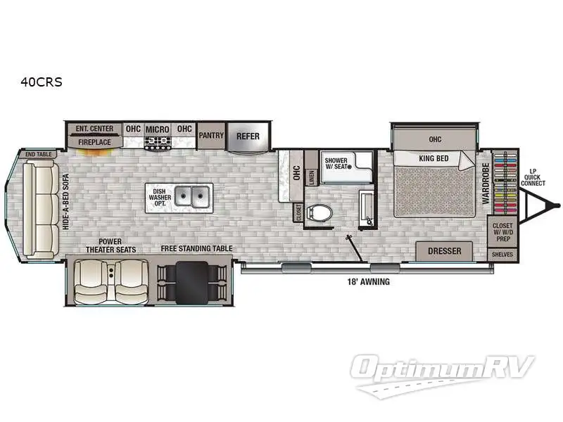 2022 Forest River Cedar Creek Cottage 40CRS RV Floorplan Photo