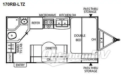 2011 Coachmen Freedom Express LTZ 170RB RV Floorplan Photo