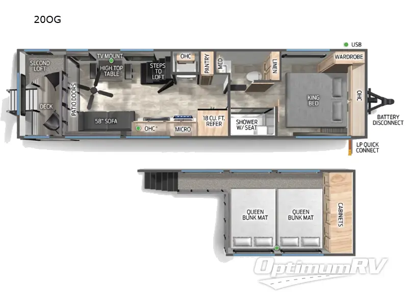 2025 Forest River Timberwolf 20OG RV Floorplan Photo