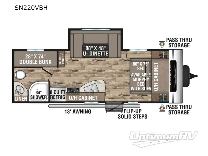 2022 Venture Sonic SN220VBH RV Floorplan Photo