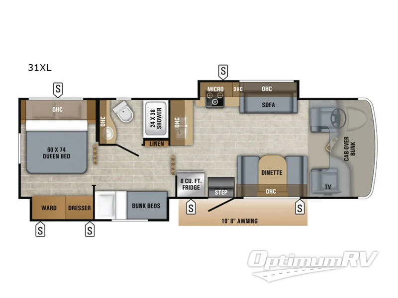 2019 Jayco Redhawk 31XL RV Floorplan Photo