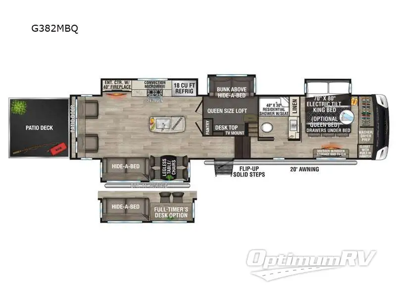 2023 KZ Durango Gold G382MBQ RV Floorplan Photo