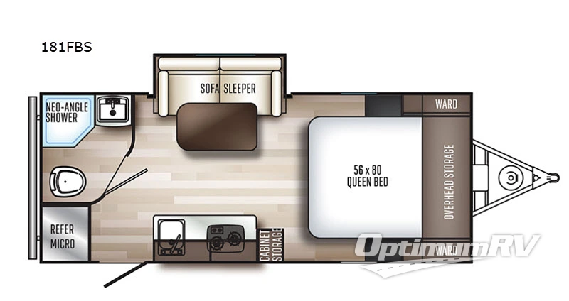 2020 Palomino PaloMini 181FBS RV Floorplan Photo