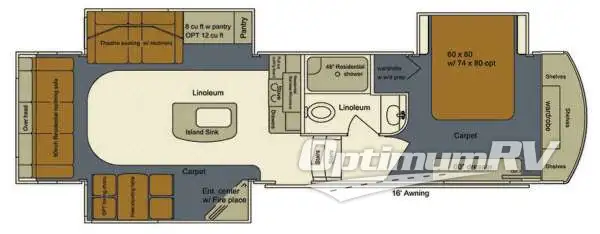 2015 EverGreen RV Bay Hill 295RL RV Floorplan Photo