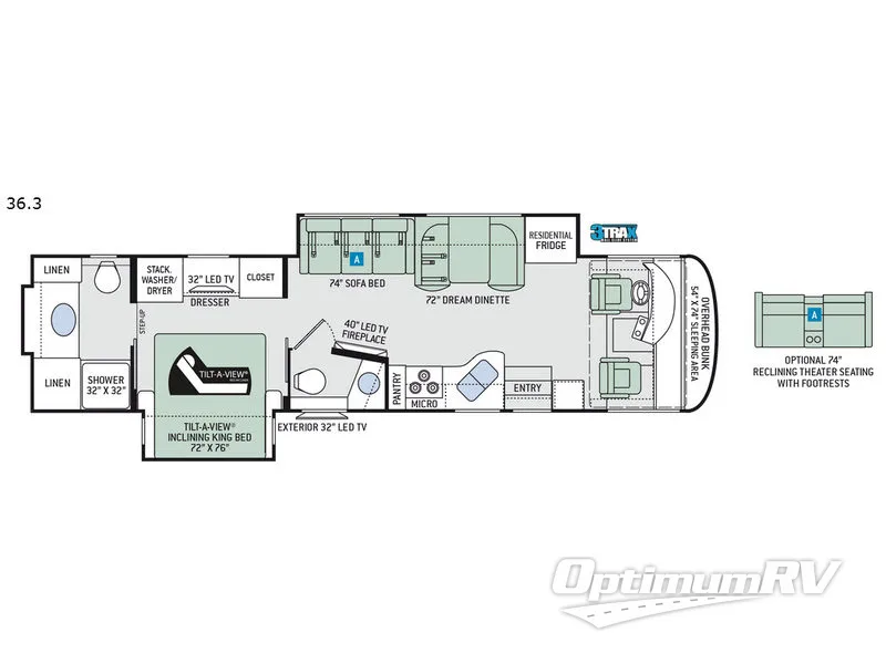 2018 Thor Palazzo 36.3 RV Floorplan Photo