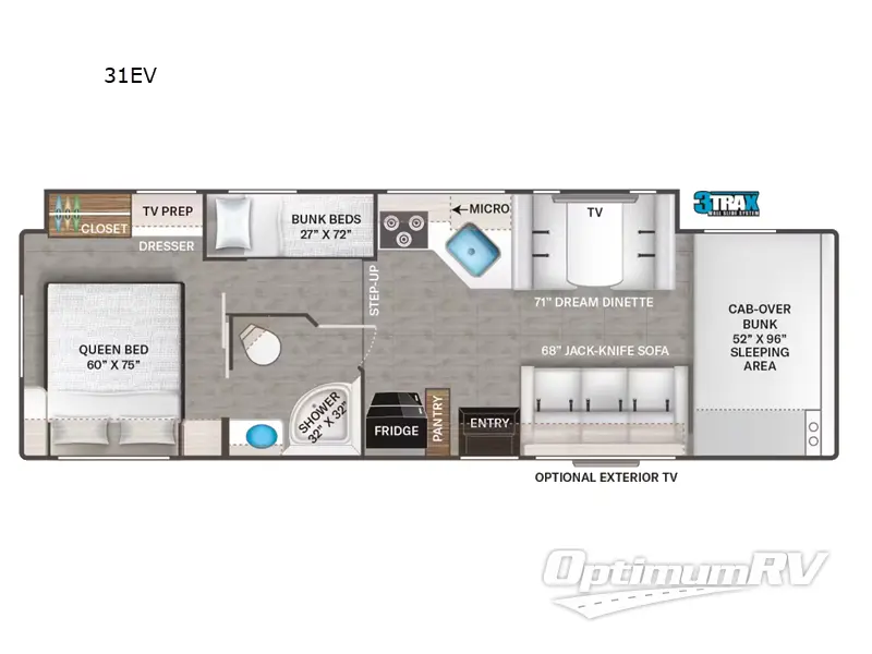 2024 Thor Chateau 31EV RV Floorplan Photo