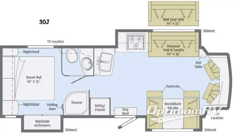 2016 Itasca Cambria 30J RV Floorplan Photo